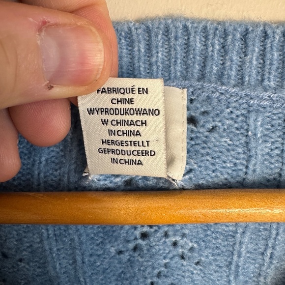 JOIE Women's Long Sleeve Soft Knit Wool Blend Sweater Powder Blue Size Small‎ - Picture 4 of 11